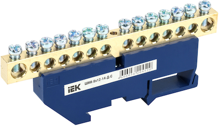 IEK YNN10-812-14D-K07 Шина N "ноль" на DIN-изол ШНИ-8х12-14-Д-С ИЭК