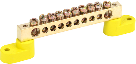 IEK YNN10-812-10C2-K05 Шина PE "земля" на двух угловых изол ШНИ-8х12-10-У2-Ж ИЭК
