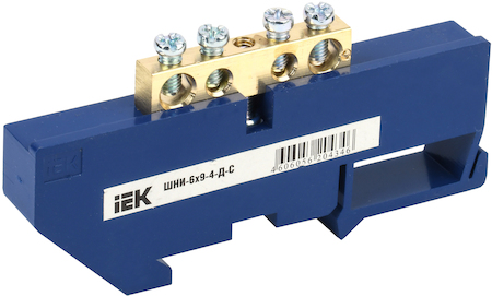 IEK YNN10-69-4D-K07 Шина N "ноль" на DIN-изол ШНИ-6х9-4-Д-С ИЭК