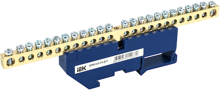IEK YNN10-69-24D-K07 Шина N "ноль" на DIN-изол ШНИ-6х9-24-Д-С ИЭК