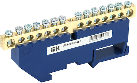 IEK YNN10-69-14D-K07 Шина N "ноль" на DIN-изол ШНИ-6х9-14-Д-С ИЭК