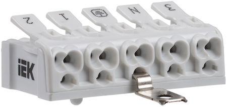 UKZ-B06-5P-F1-E1-10 Клемма пружинная соединительная КСПнз5-3L+N+PE IEK