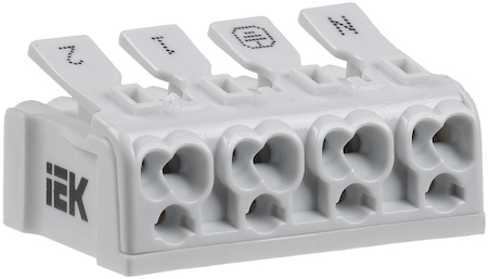 UKZ-B06-4P-F0-E1-10 Клемма пружинная соединительная КСПз4-2L+N+PE IEK