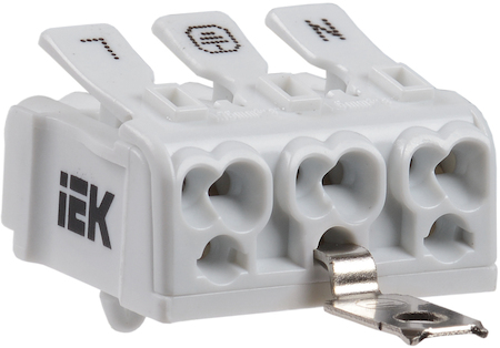 UKZ-B06-3P-F1-E1-10 Клемма пружинная соединительная КСПнз3-L+N+PE IEK