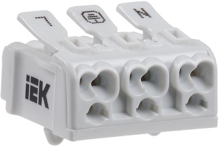 UKZ-B06-3P-F1-E0-10 Клемма пружинная соединительная КСПн3-L+N+PE IEK