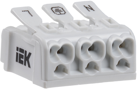 UKZ-B06-3P-F0-E0-10 Клемма пружинная соединительная КСП3-L+N+PE IEK