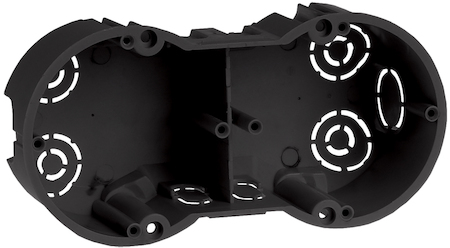 IEK UKT20-141-070-045 Коробка КМ40007 установочная 2х местная для твердых стен 141x70x45 (с саморезами)