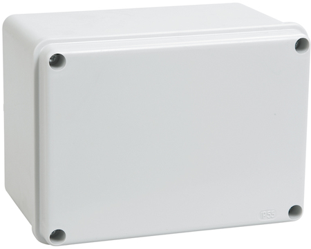 IEK UKO11-150-110-085-K41-44 Коробка КМ41261 распаячная для о/п 150х110х85 мм IP44 (RAL7035, гладкие стенки)