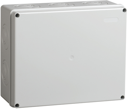 IEK UKO10-240-195-090-K41-44 Коробка КМ41271 распаячная для о/п 240х195х90 мм IP44 (RAL7035, кабельные вводы 5 шт)