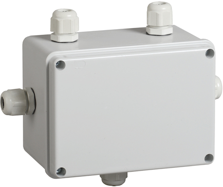 IEK UKO10-150-110-085-K51-55 Коробка КМ41331 распаячная для о/п 150х110х85 мм IP55 (RAL7035, гермовводы PG11 5 шт)