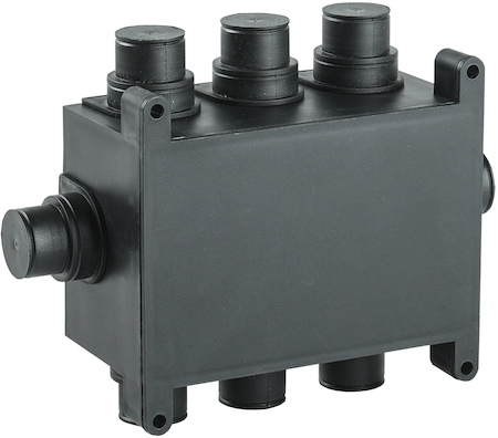Фото IEK UKM10-118-076-060-O-K02 Коробка распаячная 118х76х60мм для монолитного строительства черная