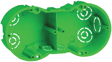 IEK UKG20-141-070-045-M Коробка КМ40023 установочная 2 места d141х70x45 для полых стен (с саморезами и мет. лапка)