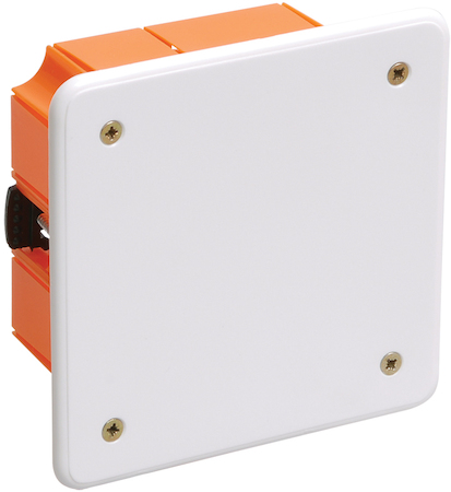 IEK UKG11-092-092-045-P Коробка КМ41022 распаячная 92х92x45мм для полых стен (с саморезами, пластиковые лапки, с крышкой )