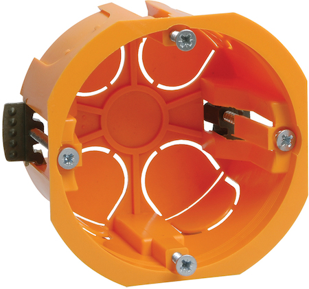 IEK UKG10-065-040-000-P Коробка КМ40022 установочная d65х46мм для полых стен (с саморезами и пластиковыми лапками)