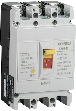 IEK SAV20-3-0160-G Выкл. авт. ВА66-33 3Р 160А 20кА GENERICA