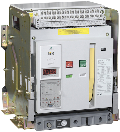 SAB-2000-KRV-3P-2000A-80 Выкл. авт. ВА07-М комб. расц. выдвиж. 3Р 2000А Icu=80кА IEK