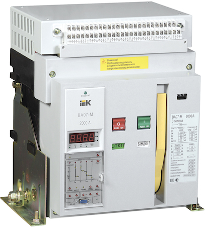 SAB-2000-KRS-3P-2000A-80 Выкл. авт. ВА07-М комб. расц. стац. 3Р 2000А Icu=80кА IEK
