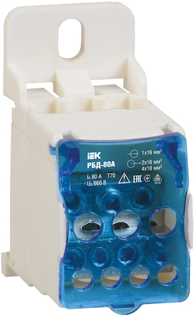 IEK RBD-80 Распределительный блок на DIN-рейку РБД-80А