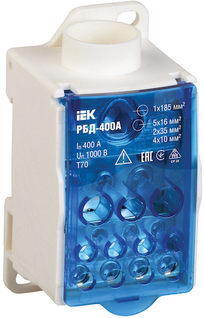 IEK RBD-400 Распределительный блок на DIN-рейку РБД-400А