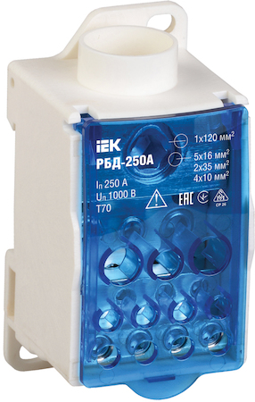 IEK RBD-250 Распределительный блок на DIN-рейку РБД-250А