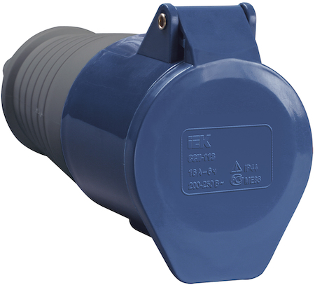 IEK PSR21-016-3 Розетка 213 переносная 2Р+РЕ 16А 220В IP44 ИЭК