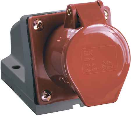 IEK PSR12-032-4 Розетка 124 стационарная 3Р+РЕ 32А 380В IP44 ИЭК