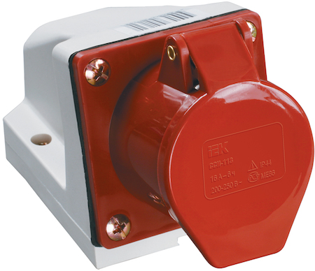 IEK PSR12-016-5 Розетка 115 стационарная 3Р+РЕ+N 16А 380В IP44 ИЭК