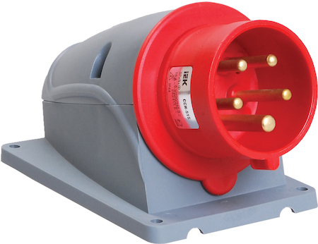 IEK PSN52-016-5 Вилка стационарная ССИ-515 16А-6ч/200/346-240/415В 3Р+РЕ+N IP44 MAGNUM ИЭК