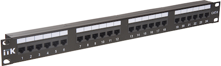IEK PP24-1UC6U-D05 ITK 1U патч-панель кат.6 UTP, 24 порта (Dual)