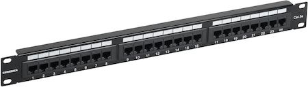 IEK PP24-1UC5EU-K05-G Патч-панель 1U кат. 5Е UTP 24 порта (Krone) GENERICA