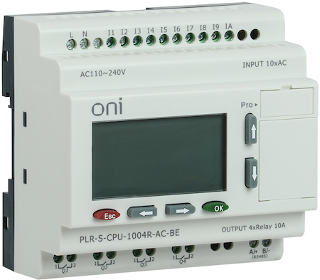 IEK PLR-S-CPU-1004R-AC-BE Логическое реле PLR-S. CPU1004(R) 220В AC с экраном ONI