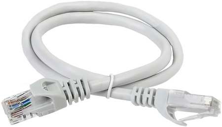 IEK PC01-C5EU-1M ITK Коммутационный шнур (патч-корд), кат.5Е UTP, 1м, серый