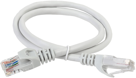 IEK PC01-C5EUL-02M ITK Коммутационный шнур (патч-корд), кат.5Е UTP, LSZH, 0,2м, серый