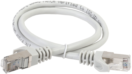 IEK PC01-C5EFL-1M ITK Коммутационный шнур (патч-корд), кат.5Е FTP, LSZH, 1м, серый