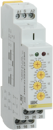 ORT-2T-ACDC12-240V Реле времени ORT 2 конт. 2 уст. 12-240 В AC/DC IEK
