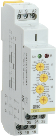 ORT-2T-AC230V Реле времени ORT 2 конт. 2 уст. 230 В AC IEK