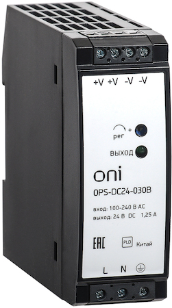 IEK OPS-DC24-030B Блок питания OPS 220В AC/24В DC 30Вт ONI