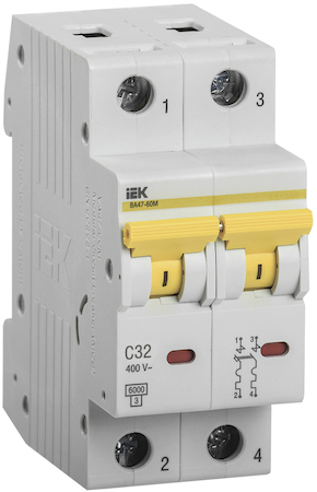 IEK MVA41-2-032-C Авт.выкл. ВА 47-60 2Р 32А 6 кА  х-ка С ИЭК