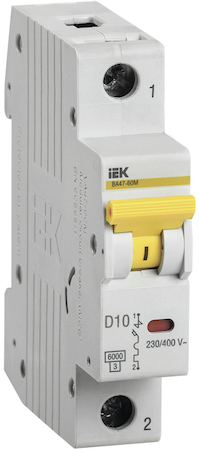 IEK MVA41-1-010-D Авт.выкл. ВА 47-60 1Р 10А 6 кА  х-ка D ИЭК