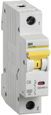 IEK MVA41-1-006-C Авт.выкл. ВА 47-60 1Р 6А 6 кА  х-ка С ИЭК