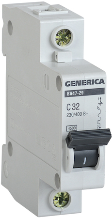IEK MVA25-1-032-C Авт. выкл. ВА47-29 1Р 32А 4,5кА х-ка С GENERICA