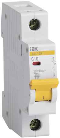 IEK MVA20-1-010-C Авт. выкл.ВА47-29 1Р 10А 4,5кА х-ка С ИЭК