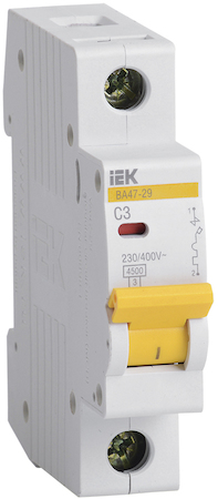 IEK MVA20-1-003-C Авт. выкл.ВА47-29 1Р  3А 4,5кА х-ка С ИЭК