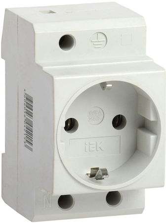 IEK MRD10-16 Розетка РАр10-3-ОПс заземлением на DIN-рейку ИЭК