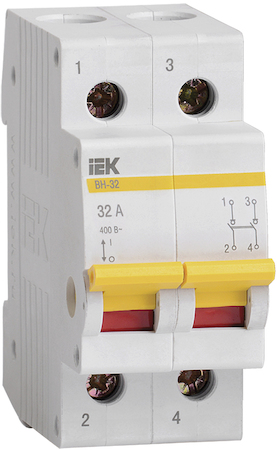 IEK MNV10-2-032 Выключатель нагрузки (мини-рубильник) ВН-32 2Р  32А ИЭК