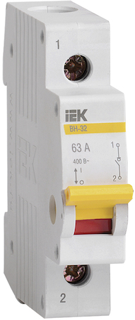 IEK MNV10-1-063 Выключатель нагрузки (мини-рубильник) ВН-32 1Р 63А ИЭК