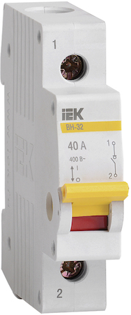 IEK MNV10-1-040 Выключатель нагрузки (мини-рубильник) ВН-32 1Р 40А ИЭК