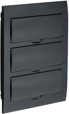MKP13-V-36-41-K02 Корпус модульный пл. встр. ЩРВ-П-36 черный черн. дв IP41 IEK