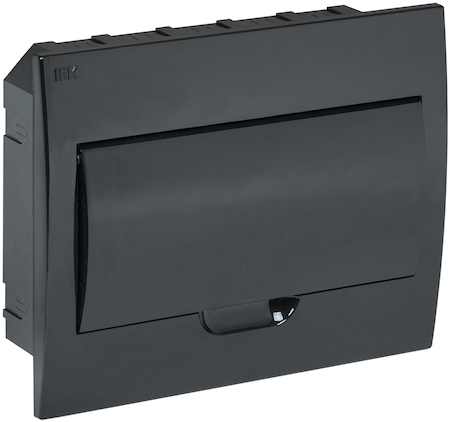 MKP13-V-12-41-K02 Корпус модульный пл. встр. ЩРВ-П-12 черный черн. дв IP41 IEK