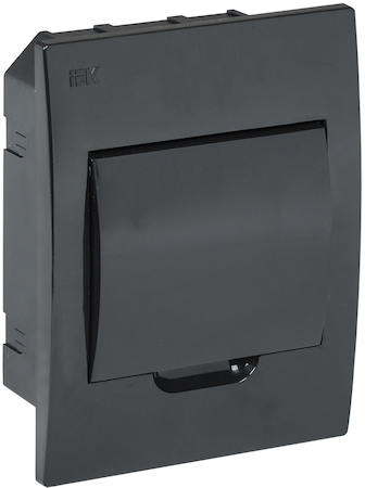 MKP13-V-06-41-K02 Корпус модульный пл. встр. ЩРВ-П-6 черный черн. дв. IP41 IEK